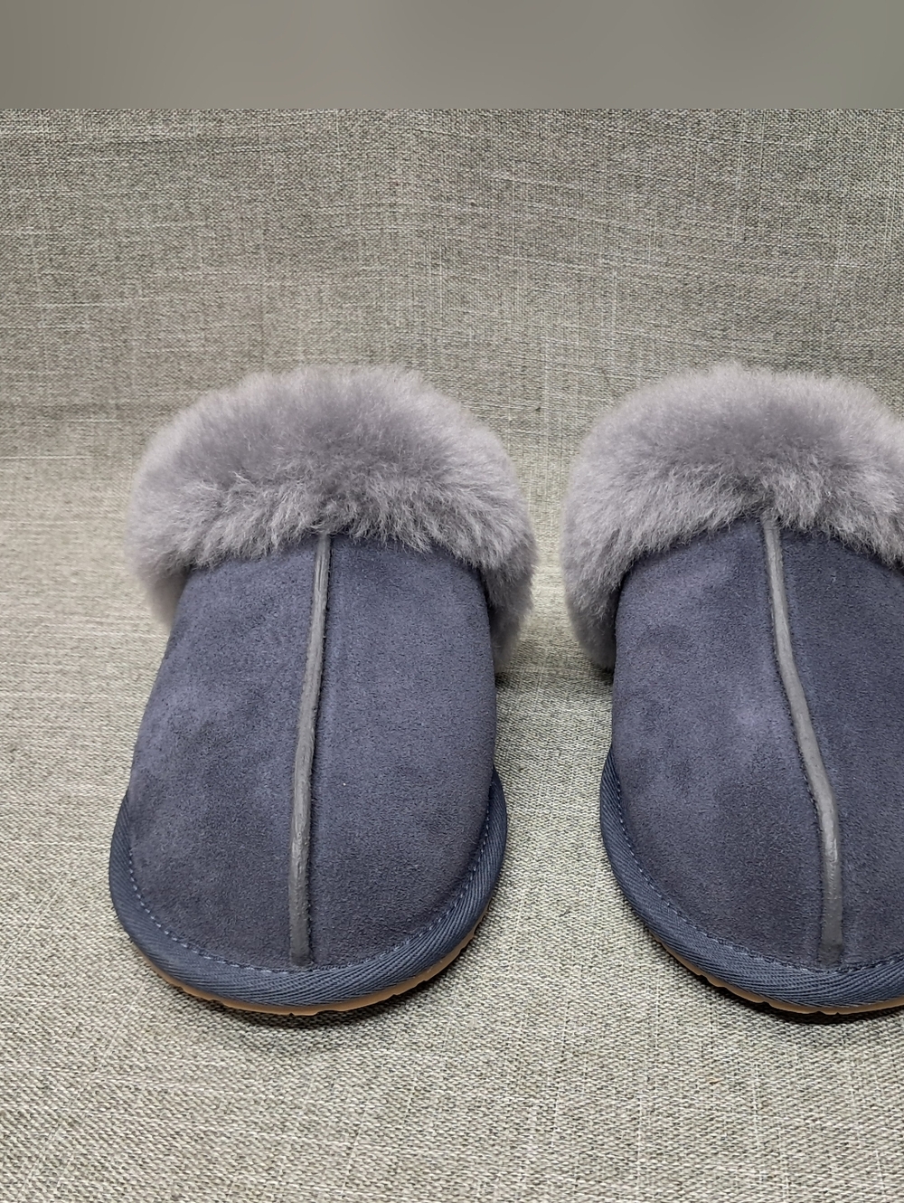 UGG Scuffette ii Navy/Grey Suede Slip On Slippers Womens Size 8 - Picture 8 of 14